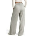 thumbnail image 4 of Sakmal Workout Women's Pants Wide Leg Baggy Pleated Sweatpants Gray High Waisted Full Length Solid Pants with Pockets, 4 of 9