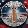 thumbnail image 5 of Sktrjpolfis Lunar Space Exploration Commemorative Medallion Metal with Protective Capsule, 1.57x1.57x0.20, 5 of 5