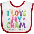 thumbnail image 3 of Inktastic I Love My Gram for Grandkids Girls Baby Bib, 3 of 4