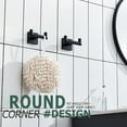 thumbnail image 2 of KOKOSIRI Robe Hook Bathroom Double Towel Coat Hooks Matte Black for Bath Kitchen Wall Mounted, 2 Pack Stainless Steel B1015BK-P2, 2 of 7
