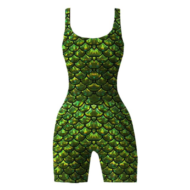 Maillots de Bain Bikini pour Femmes Mode Impression Numérique 3D Écailles de Poisson Gilet Féminin Maillot de Bain Rouge