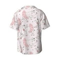 thumbnail image 6 of Lsque Cute Piggy Ballerina print Men's Cuban Collar Short Sleeve Shirt Summer Beachwear Casual Button Down Fashionable Vacation Leisure Shirt-Large, 6 of 7