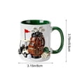 thumbnail image 3 of Tasse à Café en Céramique avec Poignée Colorée, Gobelet Vert Imprimé, Sans Plomb, Compatible Micro-Ondes et Lave-Vaisselle, 9,6 x 8,2 cm, 1 Pce, 3 of 6