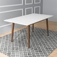 thumbnail image 2 of Pemberly Row Mid-Century Rectangular 63" Solid Wood Dining Table in White, 2 of 5