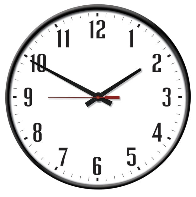Metallic Finish 4388G Geneva Clock Company 12" Plastic Analog Wall Clock 
