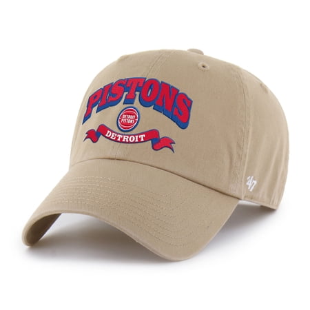 Men s 47 Khaki Detroit Pistons Fast Break Chase Region Clean Up Adjustable Hat