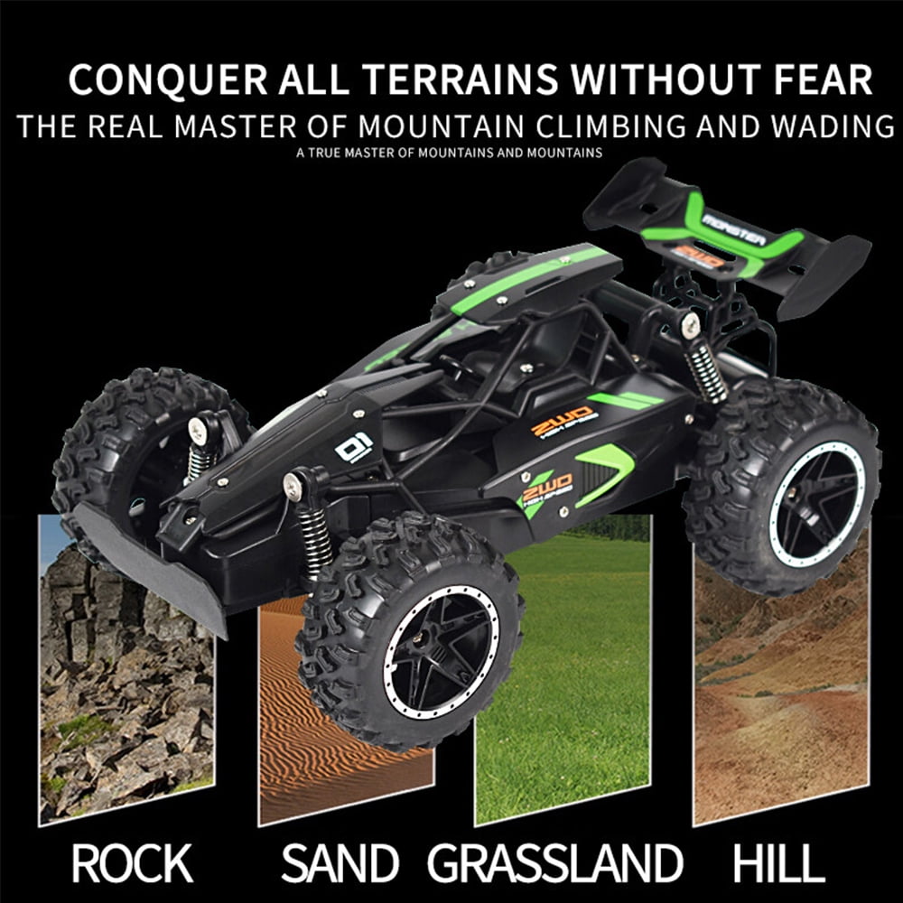 1:18 RC Cars,2.4Ghz 4WD Remote Control Car,20+KM/H High Speed Stunt Vehicle Model,Off-Road Sensing Racing Car,2 Batteries,Truck Toy for Kids