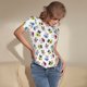 thumbnail image 3 of Balery French Bulldog With Coffee Cup Body de cuello redondo de manga corta para mujer Tops de manga corta Tops básicos-Large, 3 of 7