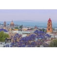thumbnail image 2 of Paulson, Don 32x23 Gold Ornate Wood Framed with Double Matting Museum Art Print Titled - Mexico, San Miguel de Allende Jacaranda and city, 2 of 4