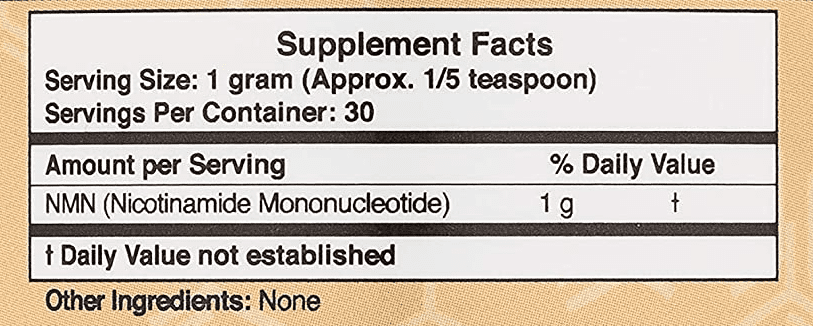 nmn powder 30 grams of stabilized form one scoop equals 1 1 6 grams nicotinamide mononucleotide third party tested to boost nad levels like