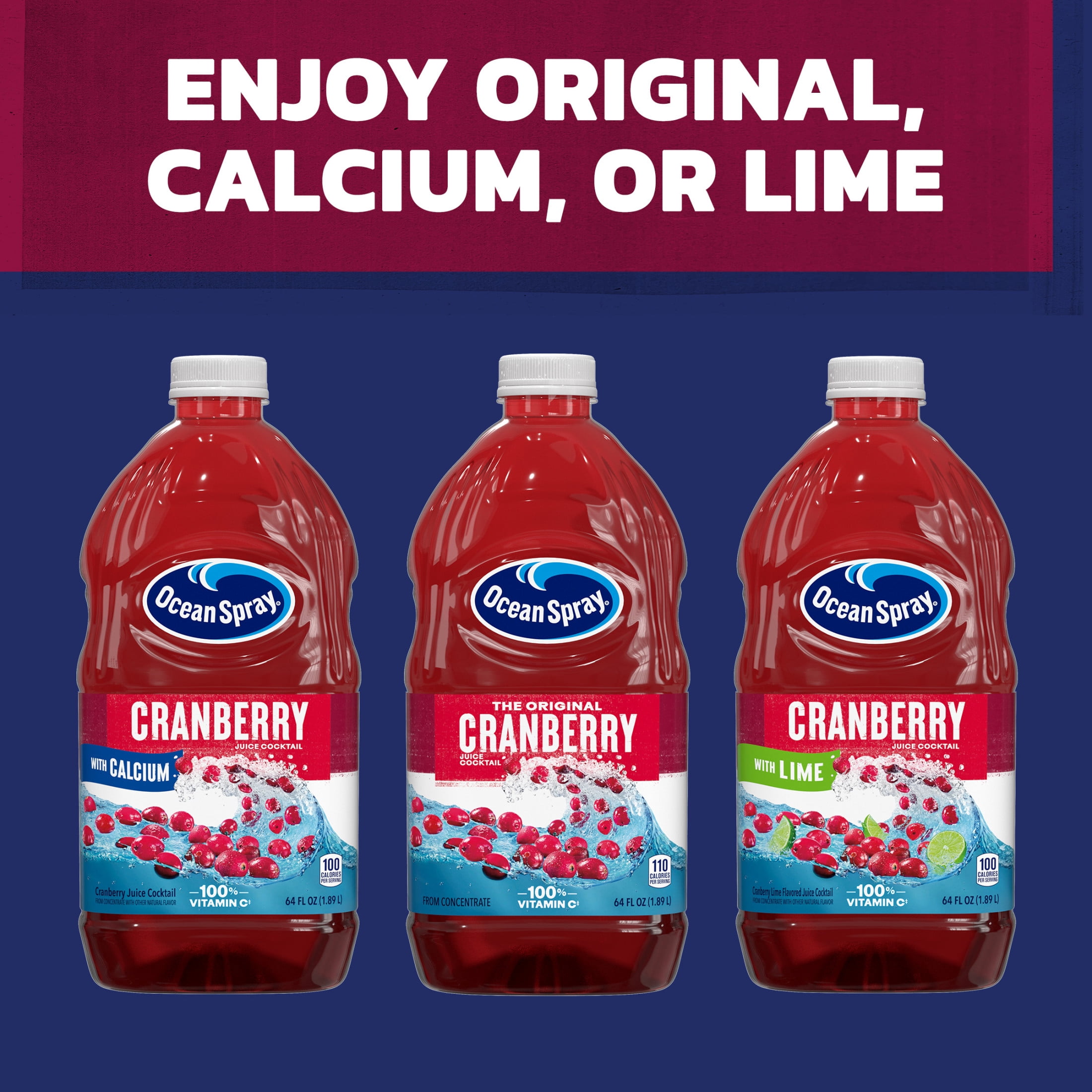 (3 pack) Ocean Spray® Cranberry Juice Cocktail, 101.4 fl oz Bottle