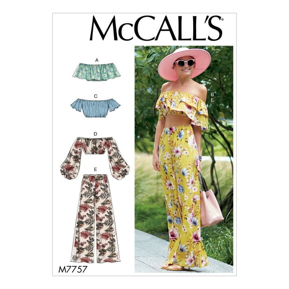 Mccall'S Sewing Pattern Misses' Tops And Pants-Xs-S-M