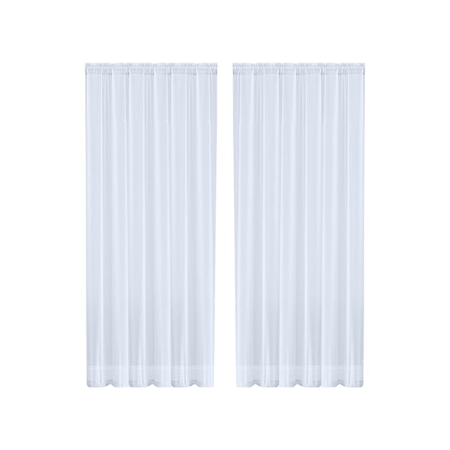 Semi Sheer Curtains Solid-Color Double-String Polyester Curtain Sheers Semi-Sheer Curtains Rod-Pocket Style Semi-Sheer Curtains