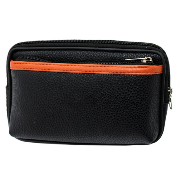 Riñonera horizontal de cuero PU para teléfono móvil Apuakthei, bolso multifuncional para teléfono móvil para hombre