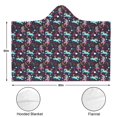 thumbnail image 3 of Wearable Blanket,Dark Colorful Unicorn Pattern Hooded Wearable Flannel Blanket for Adults & Teens with Buckle,Winter Poncho Shawl Wrap Cape,60"x80", 3 of 5