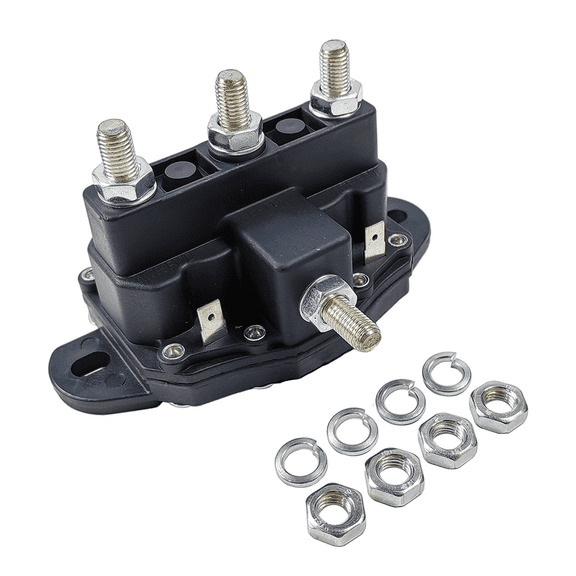 12VDC 6 Terminal Winch Motor Reversing Solenoid Relay Switch, polarity reversing solenoid | Fits for Trombetta Cole Hersee | OE#: 24450BX 214-1211A11 214-1211A11-06 214-1211A51 214-1211A61 214-1231A1