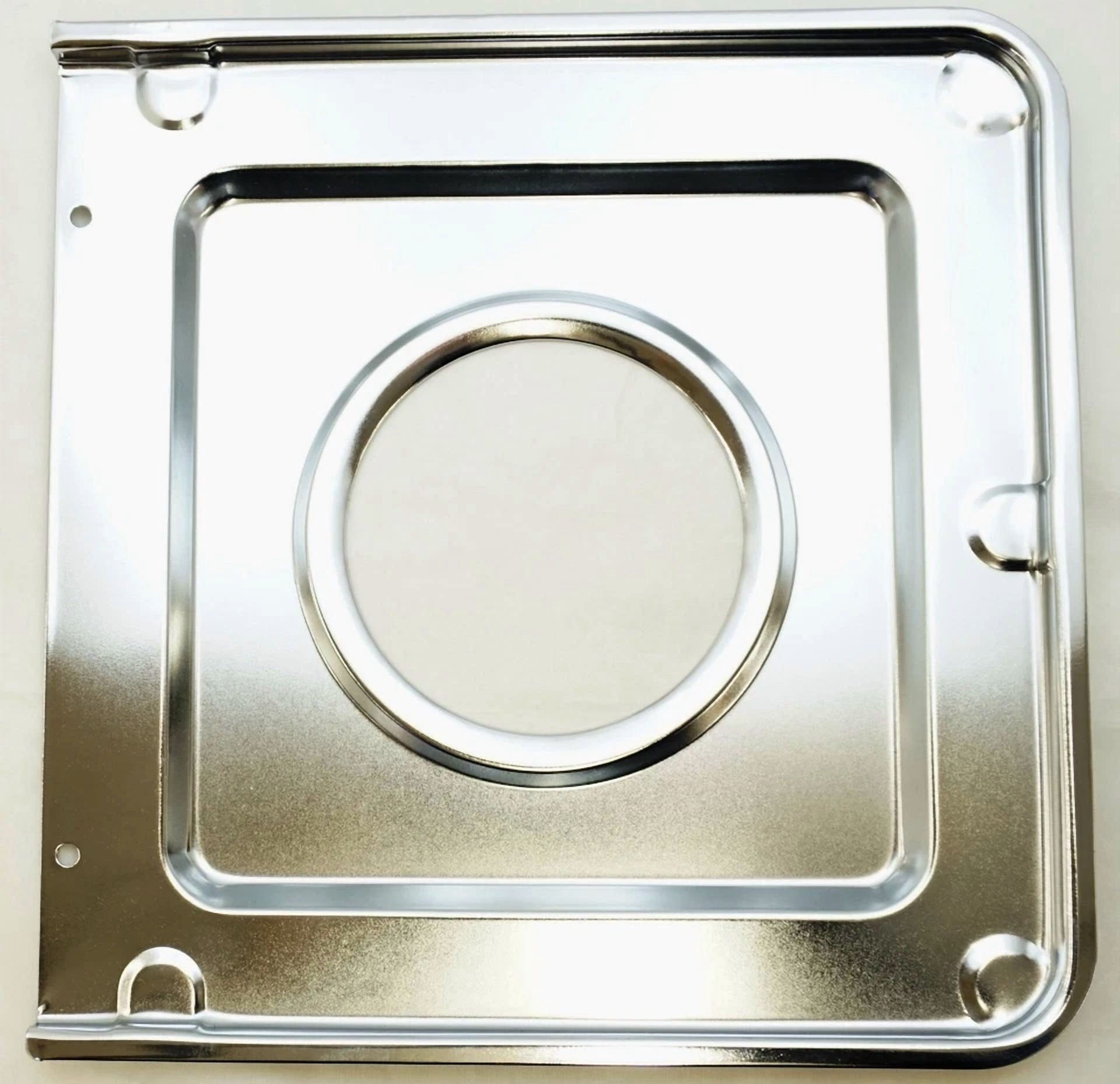 Stanco 9" X 9.25" Chrome Square Gas Range Drip Pan, 950S