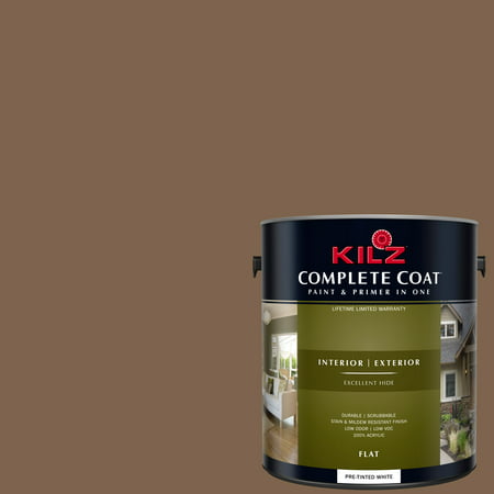 KILZ COMPLETE COAT Interior/Exterior Paint & Primer in One #LD110-02 Leather