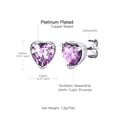 thumbnail image 7 of Suplight Heart Earrings for Women 6mm/10mm Birthstone Earrings Valentine's Day Jewelry Gift for Women, 7 of 7