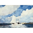 thumbnail image 2 of Homer, Winslow 24x18 Gold Ornate Wood Framed with Double Matting Museum Art Print Titled - Fishing Schooner, Nassau, 2 of 4