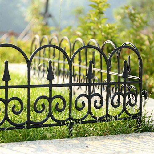 Details about   Garden Fence Border Iron Animal Barrier Black Metal Folding Wire Patio Fencing 