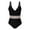 Black A, variant on Enjoytime one Piece Bathing Suit for Women Chest Cushion Fashion Sexy Swimwear Color Block High Waisted Monokini Womens Swimsuits Tummy Control