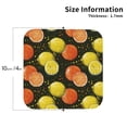 thumbnail image 2 of Kdxio Orange Lemon Funny Coasters,4 Pcs Leather Coasters,Housewarming Gifts,Protect Furniture from Water Marks Scratch and Damage, 2 of 8