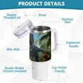 thumbnail image 4 of Dinosaur Trees Forest Sky Leaves 40 oz Tumbler with Handle Insulated&nbsp;Travel Mug&nbsp;Lid Straw Leak Proof Steel Vacuum Water Bottles Glasses Fits in Car Cup Holder, 4 of 7
