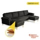 thumbnail image 2 of Sala Modular Doble Chaise Makora Salazar con Memory Foam Color Negro Lino Respaldo Reclinable de 3 Posiciones, 2 of 7