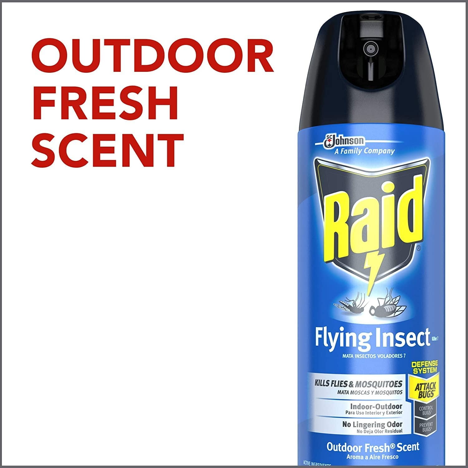 5-pack Raid Flying Insect Killer Aerosol Spray - Insecticide, Indoor/Outdoor Use - 15 Ounce, 5 Pack — Residential Use, Standard Application