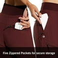 thumbnail image 6 of BALEAF Women's Joggers Lightweight Hiking Pants High Waist 5 Zipper Pockets Quick Dry Travel Athletic UPF50+ Red S, 6 of 6