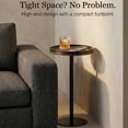 thumbnail image 3 of Round Drink Table,Small Pedestal Table,Small Round Side Table for Narrow Spaces,Martini Table for Living Room, Bedroom, Bathroom,Balcony, 3 of 9