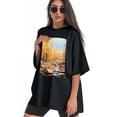 thumbnail image 3 of Plus Size Shirt for Women Black Tops for Women Short Sleeves Shirt for Women Forest At Autumn T Shirt Crewneck Shirt for Women XS, 3 of 5