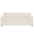 thumbnail image 5 of 88.58" Corduroy 3-Seater Sofa, Spacious and Comfortable. Paired with 4 Throw Pillows in The Same Color, It Adds An Elegant Touch to A Modern Living Room (White), 5 of 9