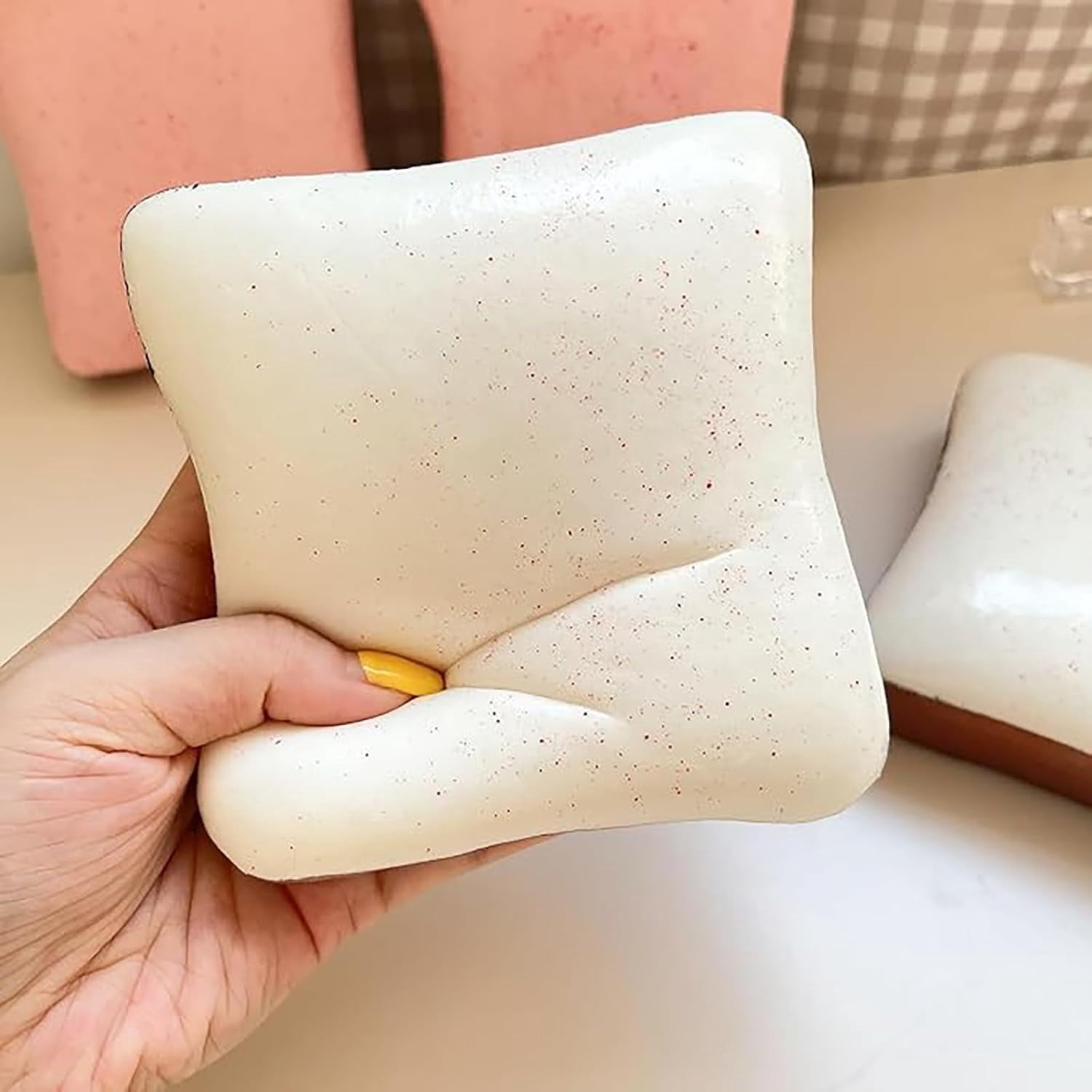 Butter Squishy Bread Viral Slow Rising Squishy - Flexible, Slow Rebound, Squeezy Butter Squishys with 100% Odorless, Non-Sticky, Improve Focus, Easing Tension During Study,Work,Or Relaxation
