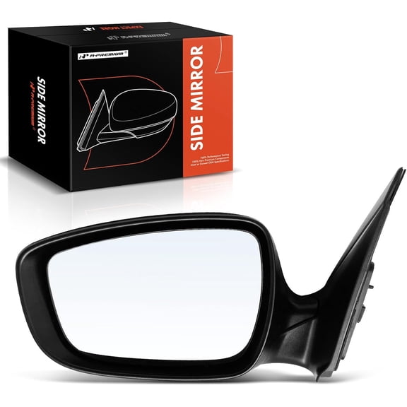 A-Premium Driver Side Power Door Mirror - Compatible with Hyundai Accent 2012-2017 - Heated Manual Folding Black Outside Rear View Mirror - Replace# 876101R220
