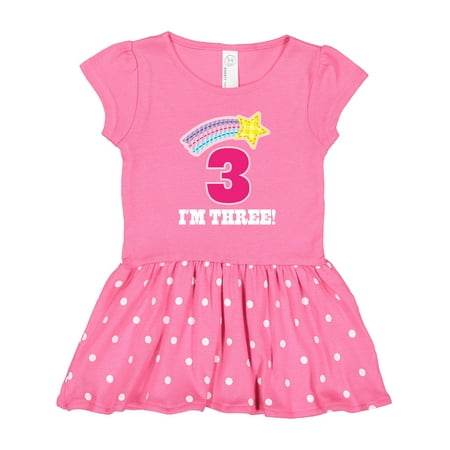 

Inktastic 3rd Birthday 3 Year Old Girls Rainbow Star Gift Toddler Girl Dress