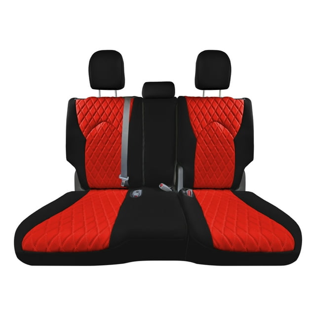 Pour Toyota Highlander le 2020-2024 FH Group Housses de Sièges d'Auto sur Mesure en Néoprène Imperméables Rouges - 2e Rangée