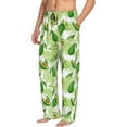 thumbnail image 6 of Salouo Avocado And Tropical Palm Leaves Print Pajama Pants for Men, Lounge Pants Elastic Waistband Casual Men's sleepwear Loungewear Sleep Pajama Pant -Small, 6 of 7