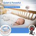 thumbnail image 4 of Ventilador portátil para cochecito de bebé sin aspas, ventilador con batería recargable con 3 configuraciones de brisa y motor silencioso,11 Feliz Sencillez, 4 of 4