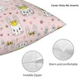 thumbnail image 3 of Pofeuu Queen For Rabbit Print Double-sided plush pillowcase Square Throw Pillow Covers Pillows Cover for Living Room Bedroom Sofa Couch Cushion Cover（No pillow core）-20"x20", 3 of 7
