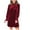 Wine, variant on Women's Velvet Cocktail Mini Dresses Fall Winter Mock Neck Long Sleeve A-Line Homecoming Dress Elegant Loose Pleated Party Club Dress