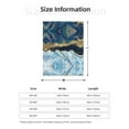 thumbnail image 4 of Throw Blanket for Couch Sofa and Bed, Blue Marble Gold Foil Glitter Decor Super Soft Plush Throw Blanket, Fuzzy Cuteness Comfy Warm Washable Flannel Blanket & Throws for All Season, 4 of 5