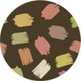 thumbnail image 1 of Ahgly Company Indoor Round Patterned Bronze Brown Area Rugs, 7' Round, 1 of 6