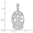 thumbnail image 3 of Finest Gold Sterling Silver Polished St. Thomas Dolphin Sunset Pendant, 3 of 3