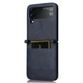 thumbnail image 3 of Dteck for Samsung Galaxy Z Flip 4 5G Case Shockproof PU Leather Back Card Wallet Shell Ultra Thin Slim Durable Protective Phone Cover, Darkblue, 3 of 6