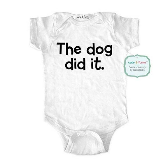 The dog did it. - wallsparks cute & funny Brand - baby one piece bodysuit - Great baby shower gift!