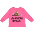 thumbnail image 3 of Inktastic Grandma Loves Me Girls Owl Girls Long Sleeve Toddler T-Shirt, 3 of 5