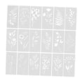 thumbnail image 2 of Juego de 18 plantillas de pintura de flores, plantillas botánicas, patrones huecos creativos para decoración de pared, álbumes de recortes y niños., 2 of 10