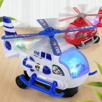 Ke1Clo Helicopter Toy (White), Toy Airplanes for Toddlers 2-4 with Realistic Lights and Sounds, Toy Gifts for Toddler Kids